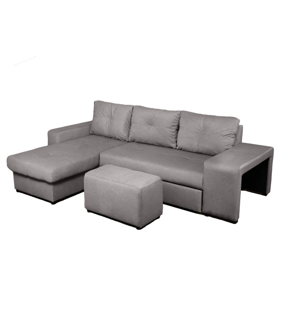 DIVANO LETTO "VIRGINIA" CON CASSETTONE E PENISOLA REVERSIBILE, 250X160X85 CM